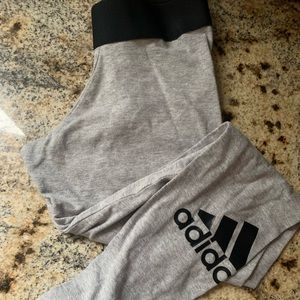 adidas full length grey leggings